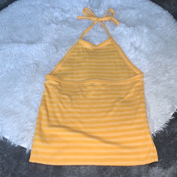 YELLOW AMERICAN EAGLE HALTER OPEN BACK TOP!! s - Picture 2 of 3